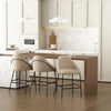 Gracie Modern Metal Upholstered Counter Stool in Tan and Black - Set of 3 | Tabouret de comptoir moderne en metal et tissu Gracie, couleur beige et noir - Lot de 3