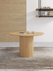 Hathaway Modern Industry Chic 47" Round Dining Table in Natural | Table a manger ronde Hathaway Modern Industry Chic de 47" en finition naturelle