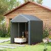 Outsunny 4 X 6ft Outdoor Storage Shed Tent For Motorcycle Bike Garden Tool|Outsunny Tente De Hangar De Stockage Exterieur 4x6 Pi Pour Outils De Jardin