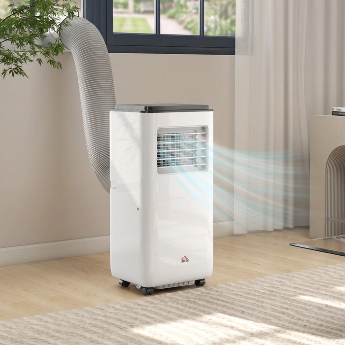 HOMCOM 10,000 BTU Portable Air Conditioner for 440 sqft room, Timer, White