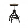 Hawkford Brown Adjustable Height Backless Barstool - Set of 2|Tabouret Hawkford à hauteur réglable brun sans dossier - ensemble de 2