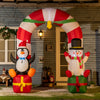 Outsunny 9ft Inflatable Christmas Cane Arch W/ Penguin Snowman|Outsunny Arche De Noel Gonflable De 9ft Avec Bonhomme De Neige