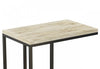 19” C-Shaped Reclaimed Wood End Table With Metal Frame | Table de bout en forme de C de 19 po en bois recyclé avec armature en métal