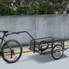 Aosom Folding Bicycle Cargo Trailer Utility Bike Cart Garden Luggage Travel Carrier Patio Tool With |Aosom Remorque Pliante Pour Bicyclette Chariot Utilitaire Pour Bicyclette Chariot De Voyage Pour Bag