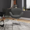 Raspberry Modern Upholstered Swivel Lounge Chair in Gray - Set of 2 Accent Chair | Fauteuil lounge pivotant moderne Raspberry en tissu gris - Lot de 2