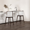 Evalyn Modern Wood Upholstered Barstool in White - Set of 2 | Tabouret de bar moderne en bois et tissu Evalyn, blanc - Lot de 2