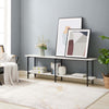 Celine Contemporary Modern 71" Console Table in White (2-Shelf) | Console contemporaine moderne Celine 180 cm en blanc (2 etageres)