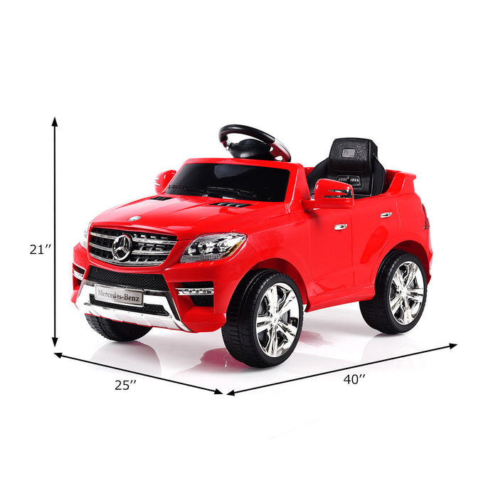 Costway Mercedes Benz Ml350 6v Electric Kids Ride On Car Licensed Mp3 Rc Remote Control