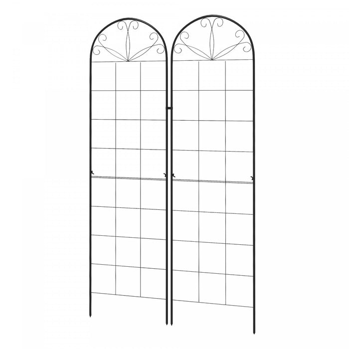Outsunny 2 Pcs Garden Trellis For Climbing Plants, Outdoor Metal Trellis