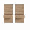 Nordika Milano Floating Nightstand Extension Panel Set Of 2 - Brown Oak|Ensemble 2 panneaux d’extension pour table de nuit flottante Milano Nordika - chêne brun