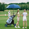 Goplus Folding 3 Wheels Golf Push Cart W/bag Scoreboard Adjustable Handle Blue