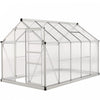 Outsunny Greenhouse, Walk-in Hot House, Clear Pc Board With Sliding Door|Outsunny Serre, Serre De Plain-pied Transparente Avec Porte Coulissante