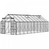 Outsunny Polycarbonate Greenhouse Kit With Vent Rain Gutter Door, Black|Outsunny Serre En Polycarbonate Avec Porte, Gouttiere, Aeration, Noir