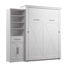 Bestar Key West Queen Murphy Bed & Closet Organizer with Drawer & Doors (94 W) - Pure White Oak|Grand lit escamotable Key West de Bestar de 94 po (L) avec organisateur de garde-robe, tiroir et portes - blanc chêne solide