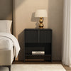 Novara Contemporary 22" Nightstand in Black (1-Drawer) | Table de nuit contemporaine Novara 56 cm en noir (1 tiroir)