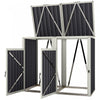 Outsunny Double Garbage Bin Shed, Lockable Storage Shed With Openable Lid|Outsunny Hangar A Poubelle Double, Verrouillable Avec Couvercle Ouvrable