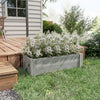 Outsunny 3.3 X 1.2 X 1.2 Ft Garden Raised Bed Planter Grow Containers|Outsunny Jardiniere Surelevee, Pot De Fleurs, Gris