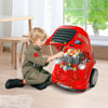 Qaba Kids Truck Engine Toy Set, Educational Car Service Station Kids Tool Set, Take Apart Workshop F|Qaba Bloc Moteur De Voiture 61 Pieces Jouet Educatif Pour Enfants 3-5 Ans Vehicule Reparation Effet