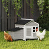 PawHut Wooden Chicken Coop Outdoor, Hen House Outdoor Backyard Poultry Cage with Nesting Box, Pull-out Metal Tray, for 1-2 Chickens, 36" x 25" x 27"