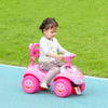 Qaba Push Car For Toddlers, Foot-to-floor Ride On Car Toy With Horn, Light, Music, Anti-over-backwards Device, Steering Wheel, Under Seat Storage For 1.5-3 Years Old, Pink