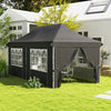 Outsunny 10 X 20ft Pop Up Canopy Tent With 6 Removable Sidewalls, Height Adjustable Large Instant Sh|Outsunny 20x10 Tente Pop Up Canopy Ajustable W/ Flanc, Gris