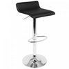 LumiSource Ale Black Fabric Contemporary Adjustable Height Barstool with Swivel - Set of 2|Tabouret pivotant contemporain Ale à hauteur réglable en tissu noir - ensemble de 2
