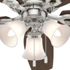 Builder Low Profile Ceiling Fan with Light Fixture - Grey | Ventilateur de plafond à profil bas du constructeur avec luminaire - Gris