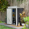 Outsunny 5x3 Ft Small Outdoor Storage Shed With Adjustable Shelf Dark Grey|Outsunny Remise De Rangement Exterieure En Metal Avec Portes Verrouillables