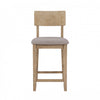 Jorissen Linen-Look Fabric Counter-Height Stool - Grey|Tabouret Jorissen de hauteur comptoir en tissu d’apparence lin - gris