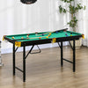Soozier 55" Folding Pool Table Set With Adjustable Height, Green|Soozier Ensemble De Table De Billard Pliante De 55 Po Reglable, Vert