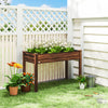 Outsunny 48"x22"x30" Elevated Planter Box, Wooden Patio Raised Garden Bed