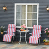 Outsunny Set Of 2 Garden Sun Lounger, Outdoor Recliner, Grey And Red