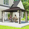 Outsunny 10' X 13' Hardtop Gazebo With Polycarbonate Roof, Aluminum Frame