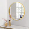 Arcus 24" X 24" Hand Crafted Round Mirror - Gold|Miroir rond Arcus 24 po x 24 po fabriqué à la main - doré