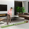 Costway Putting Green Practice Golf Putting Mat With Auto Ball Return And 2 Hole Sizes