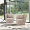 Siri Modern Upholstered Lounge Chair in Wheat - Set of 2 | Fauteuil lounge moderne Siri en tissu, couleur ble - Lot de 2