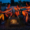 Outsunny 17" Outdoor Fire Pit with Fire Poker, Wood Burning Firepits, Black