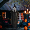 Homcom Black Witch Halloween Prop W/ Light Up Eyes For Party|Homcom Accessoire D'halloween Sorciere Noire Avec Yeux Lumineux