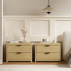 Grace Modern 28" Nightstand in Natural Oak and Black (2-Drawer) - Set of 2 | Table de nuit moderne Grace 28" en chene naturel et noir (2 tiroirs) - Lot de 2
