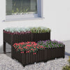 Outsunny 4-piece Raised Garden Bed Pp Raised Flower Bed Vegetable Herb Grow Box Stand|Outsunny Jardiniere Sur Pieds Carre Potager 2 Etages Dim. 80l X 80l X 44h Cm Insert Dirrigation Pla