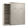 Bestar Key West Queen Murphy Bed with Closet Organizer (94 W) - Linen White Oak|Grand lit escamotable Key West de Bestar de 94 po (L) avec organisateur de garde-robe - blanc chêne lin