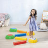 Outsunny 8pcs Kids Balance Beam, Balance Bridge With Non-slip Surface & Bottom, Stackable Stepping S|Outsunny 8pcs Poutre D'equilibre Pour Enfants, Pont Avec Surface Et Fond Antiderapants, Tremplin Emp
