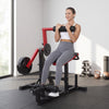 Soozier 2-in-1 Ab & Back Machine with Adjustable Seat, 660LBS Capacity