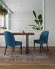 Hillman Modern Wood Upholstered Dining Chair in Blue - Set of 2 | Chaise de salle a manger moderne en bois Hillman avec revetement bleu - Lot de 2