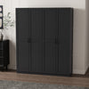 Cornelia Modern 2-Piece Wardrobe Closet in Black Armoire | Armoire-penderie moderne Cornelia 2 pieces en noir
