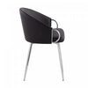 LumiSource Claire Faux Leather Contemporary Glam Dining Chair - Silver/Black|Chaise de salle à manger somptueuse contemporaine Claire en similicuir - argentée et noire