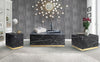 Aphrodite End Table, Black Faux Marble & Gold | Table basse Aphrodite en faux marbre noir et or
