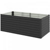 Outsunny Galvanized Raised Garden Bed, 5' x 3' x 2' Planter Box, Dark Grey