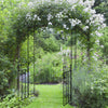 Outsunny Metal Garden Arch W/ Gate Garden Arbor Trellis For Climbing Plants|Outsunny Arche De Jardin En Metal Avec Portail Arbre De Jardin Treillis