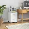 Vinsetto Filing Cabinet For Letter Or A4 Files W/ 2 Drawers Casters|Vinsetto Classeur Pour Dossiers Lettre Ou A4 Avec Roulettes 2 Tiroirs